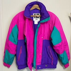 Helly Hansen Pink and Purple Kids Puffer Jacket